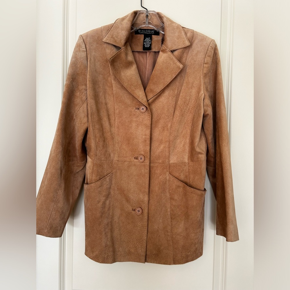 DIALOGUE SUEDE WOMENS BLAZER/JACKET. EXCELLENT CONDITION